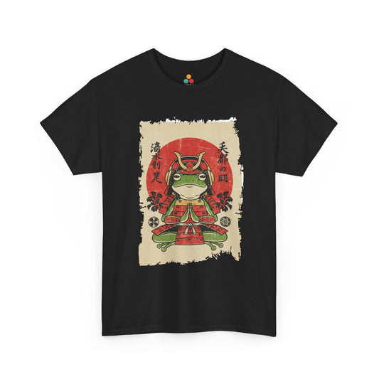 Frog Samurai Meditating Vintage Japanese Ukiyo-e Graphic T-Shirt
