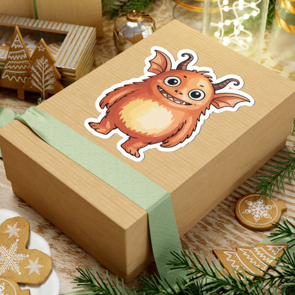 TEEZOCA orange monster sticker with horns