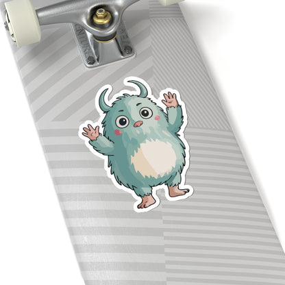 TEEZOCA cute teal monster sticker cartoon character