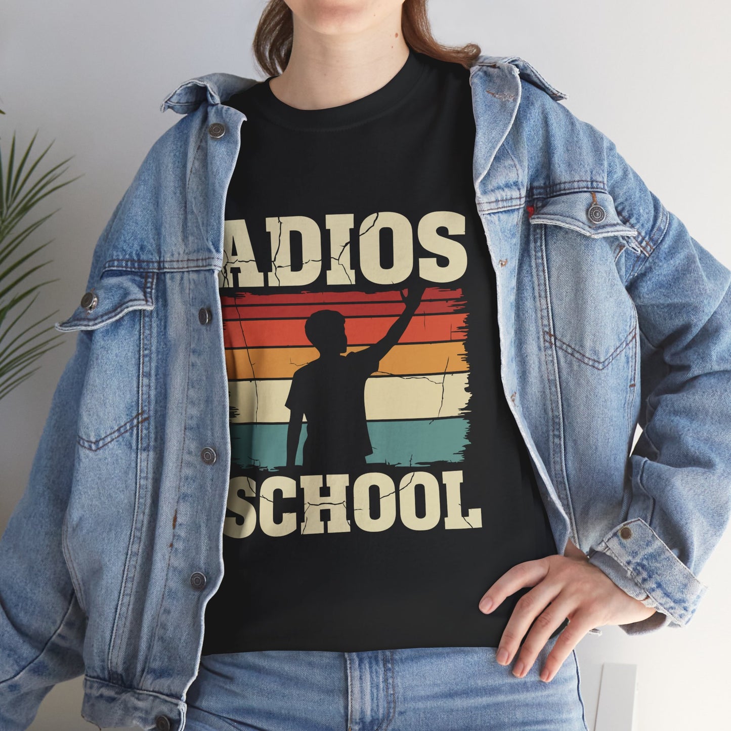 Adios School T-Shirt – Retro Sunset Graduation Gift Last Day of School Tee | TEEZOCA 