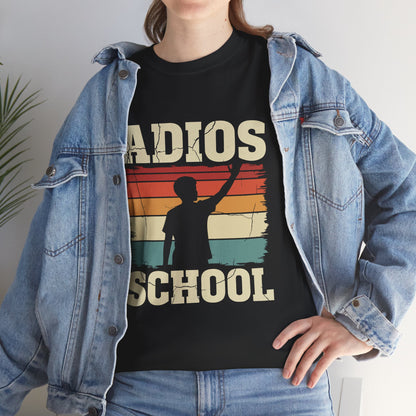 Adios School T-Shirt – Retro Sunset Graduation Gift Last Day of School Tee | TEEZOCA 