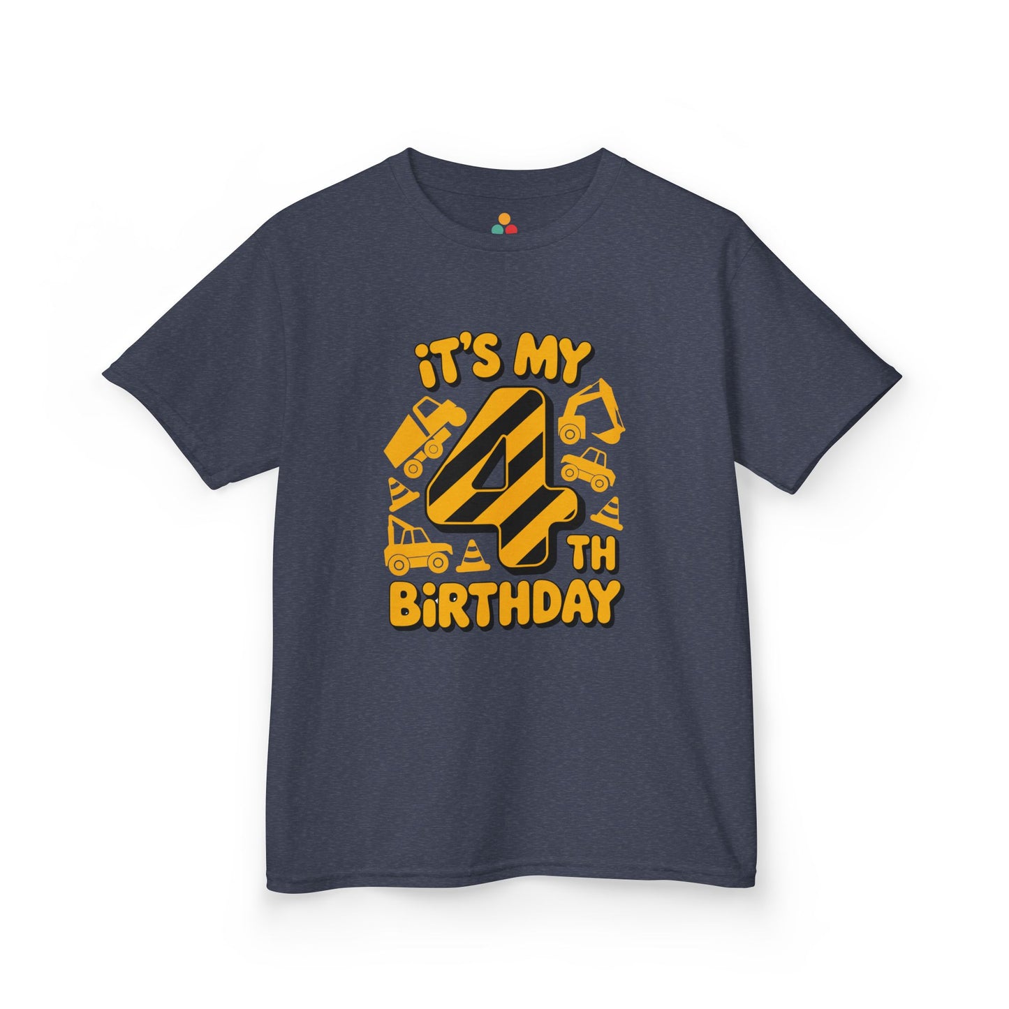 It's My 4th Birthday — Truck and Digger Kids T-Shirt