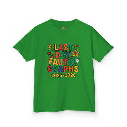 Kids Last Day of School Autograph T-Shirt 2025–2026 – Signing Shirt End of Year | TEEZOCA 