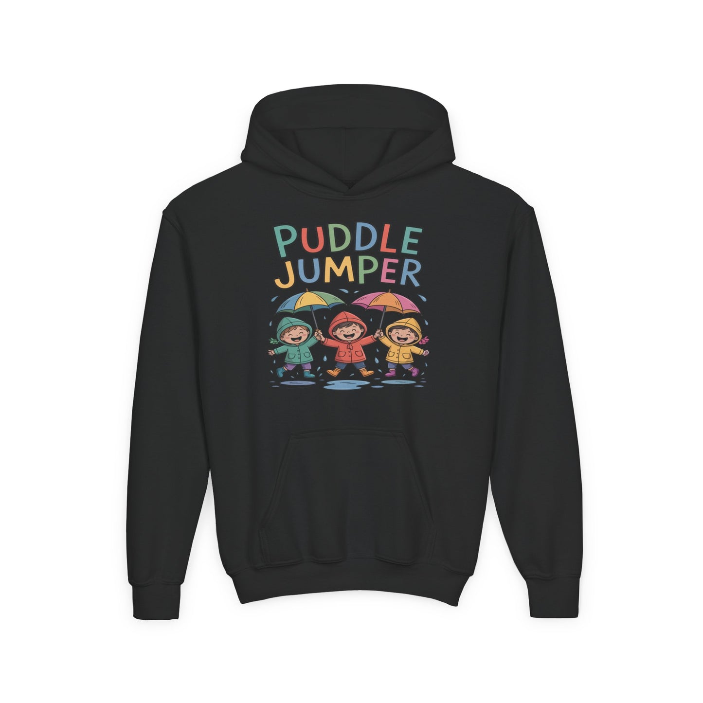 Puddle Jumper Kids Hoodie – Cute Rainy Day Children’s Pullover TEEZOCA