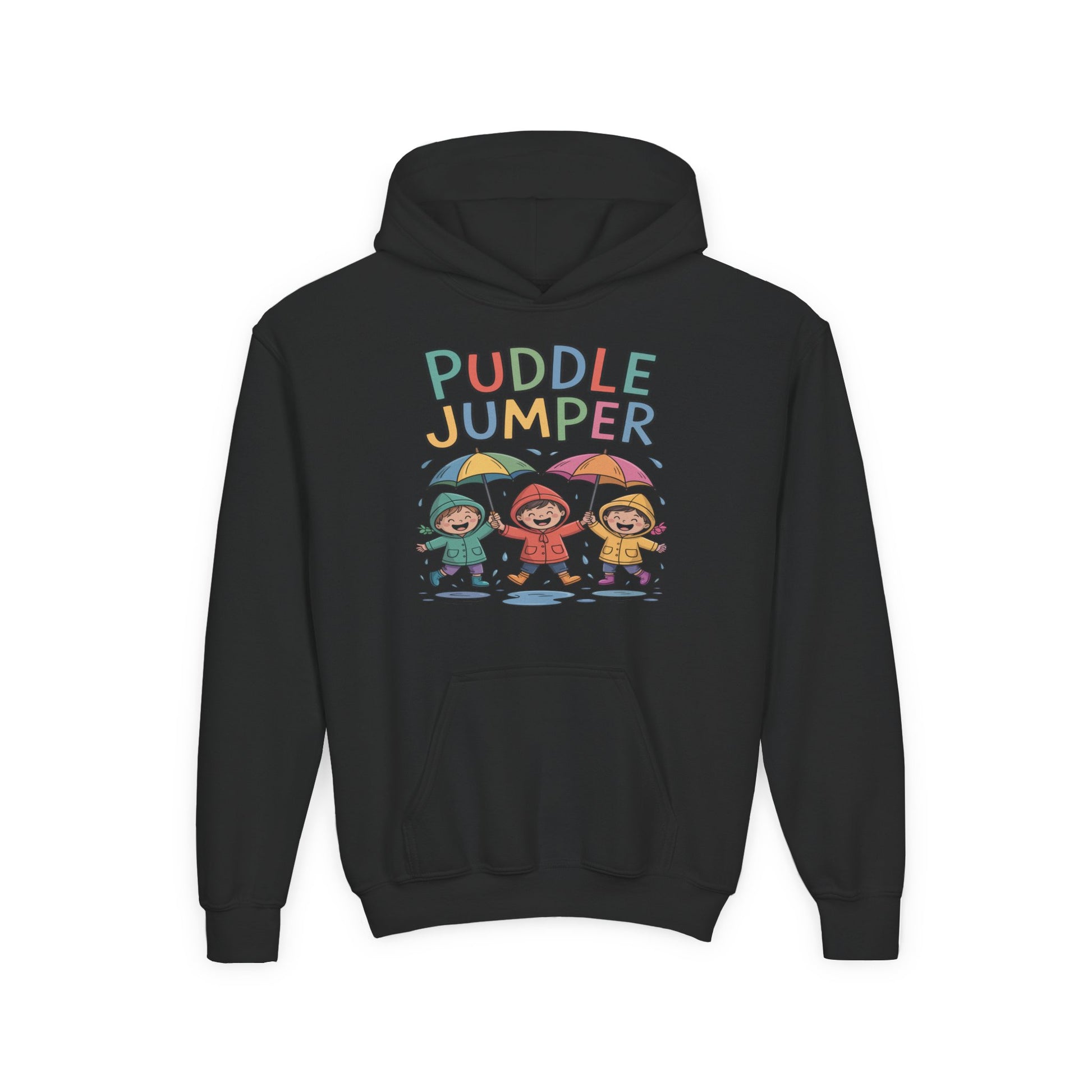 Puddle Jumper Kids Hoodie – Cute Rainy Day Children’s Pullover TEEZOCA