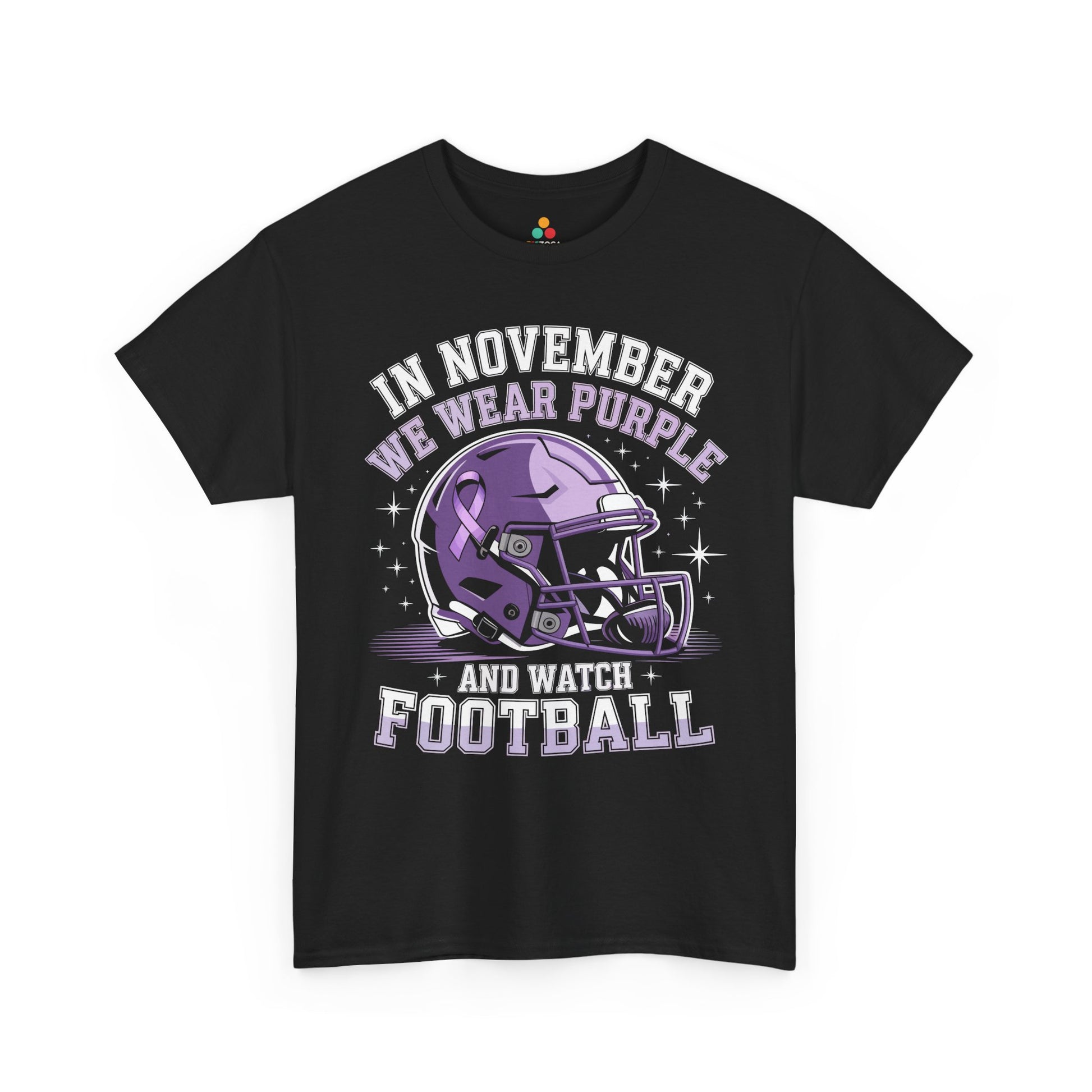 We Wear Purple Alzheimer Awareness Football Unisex T-shirt | TEEZOCA 