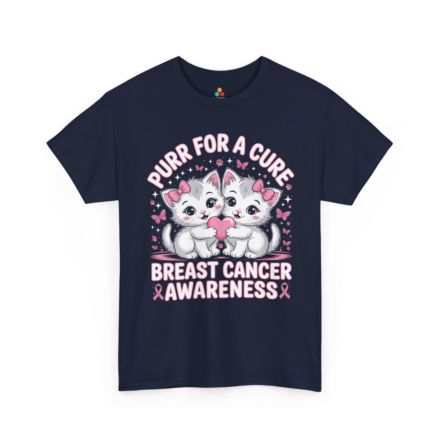 Purr for a Cure Breast Cancer Awareness Unisex T-shirt | TEEZOCA 