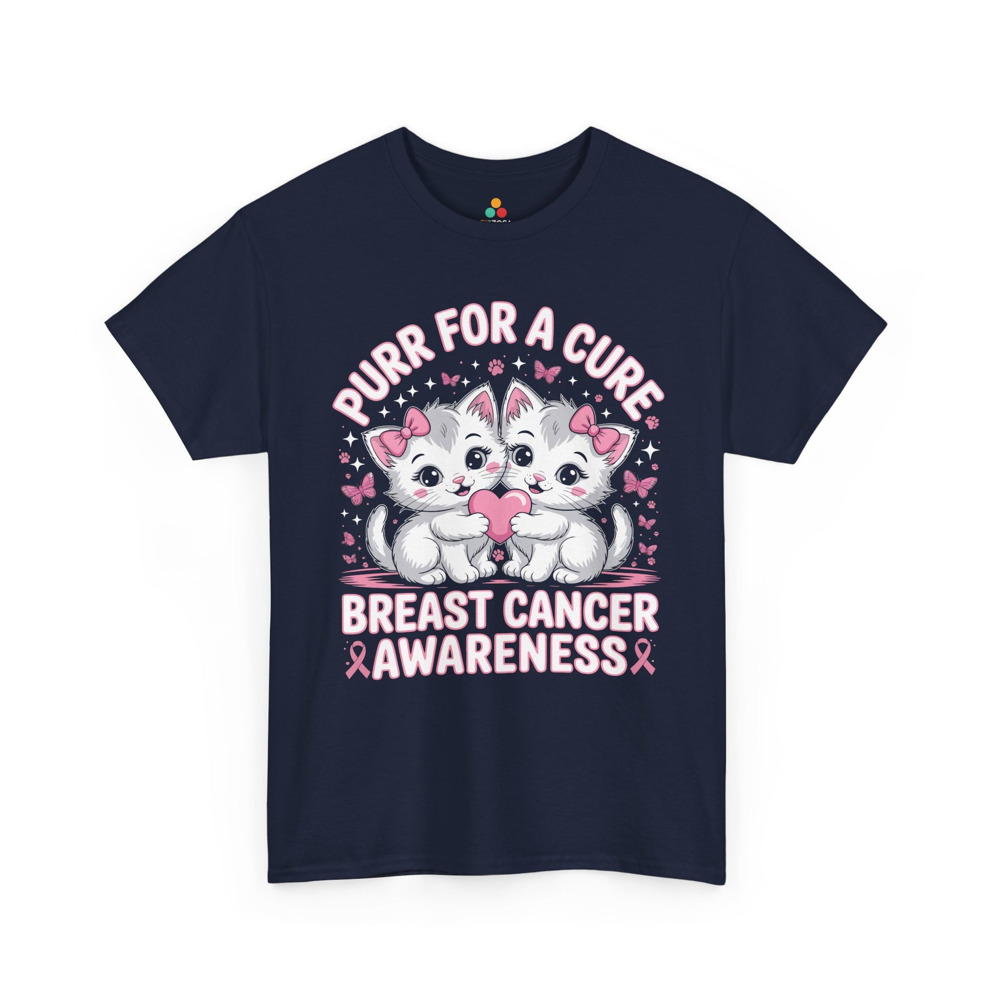 Purr for a Cure Breast Cancer Awareness Unisex T-shirt | TEEZOCA 