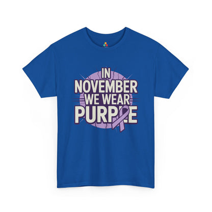 In November We Wear Purple Alzheimer Awareness Unisex T-shirt | TEEZOCA 