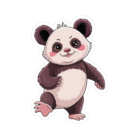 TEEZOCA cute walking panda sticker cartoon bear