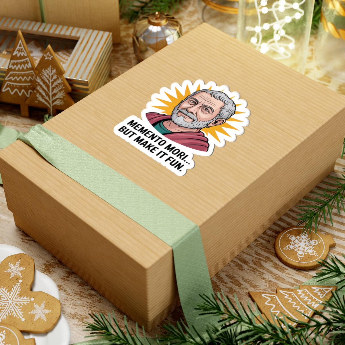 TEEZOCA philosophical humor sticker classical portrait design