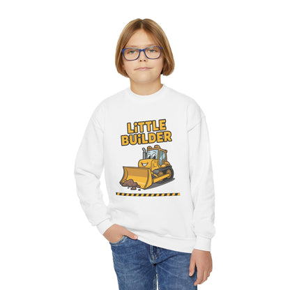 Little Builder Kids Crewneck Sweatshirt | TEEZOCA 