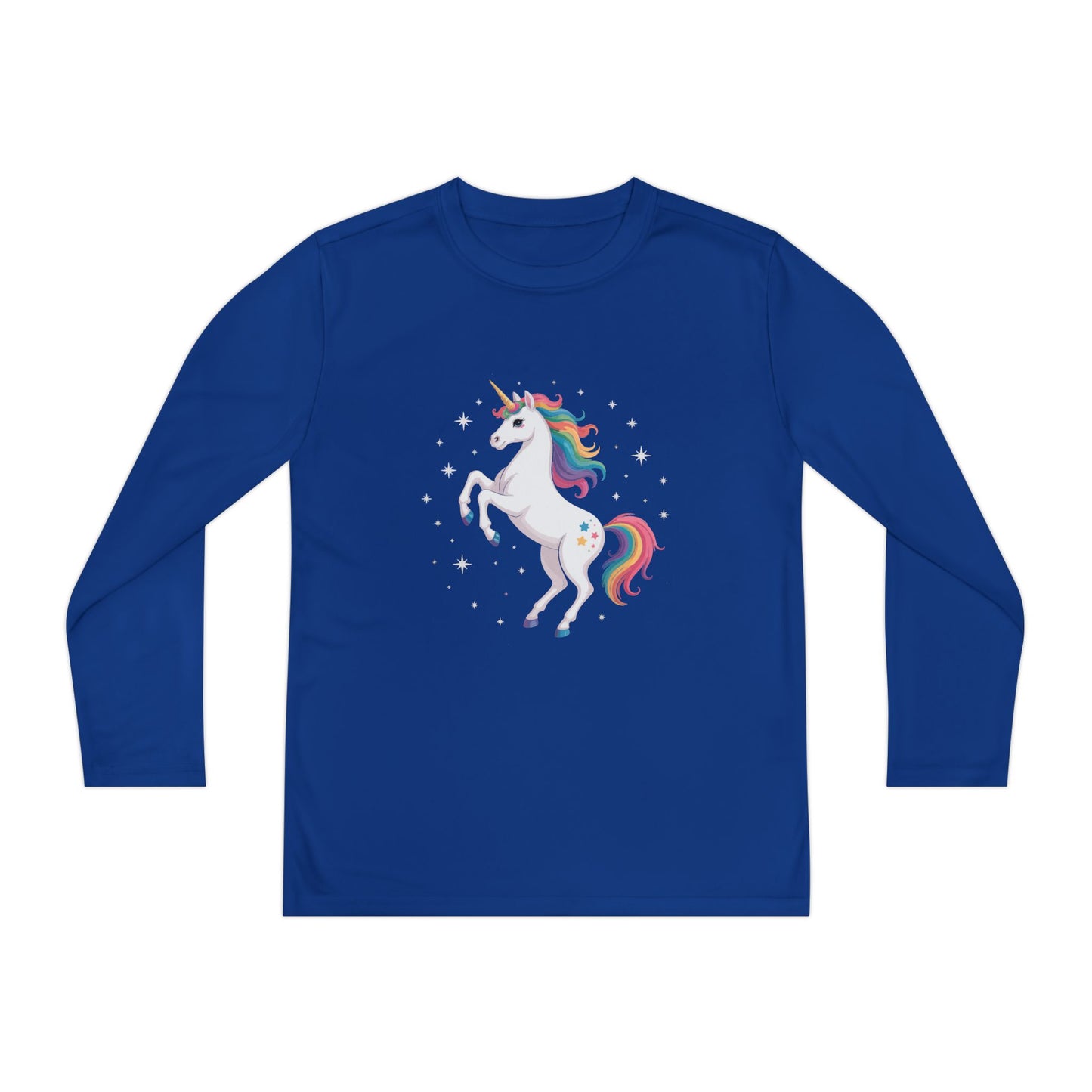 Youth Long Sleeve Tee — Rainbow Unicorn Graphic TEEZOCA