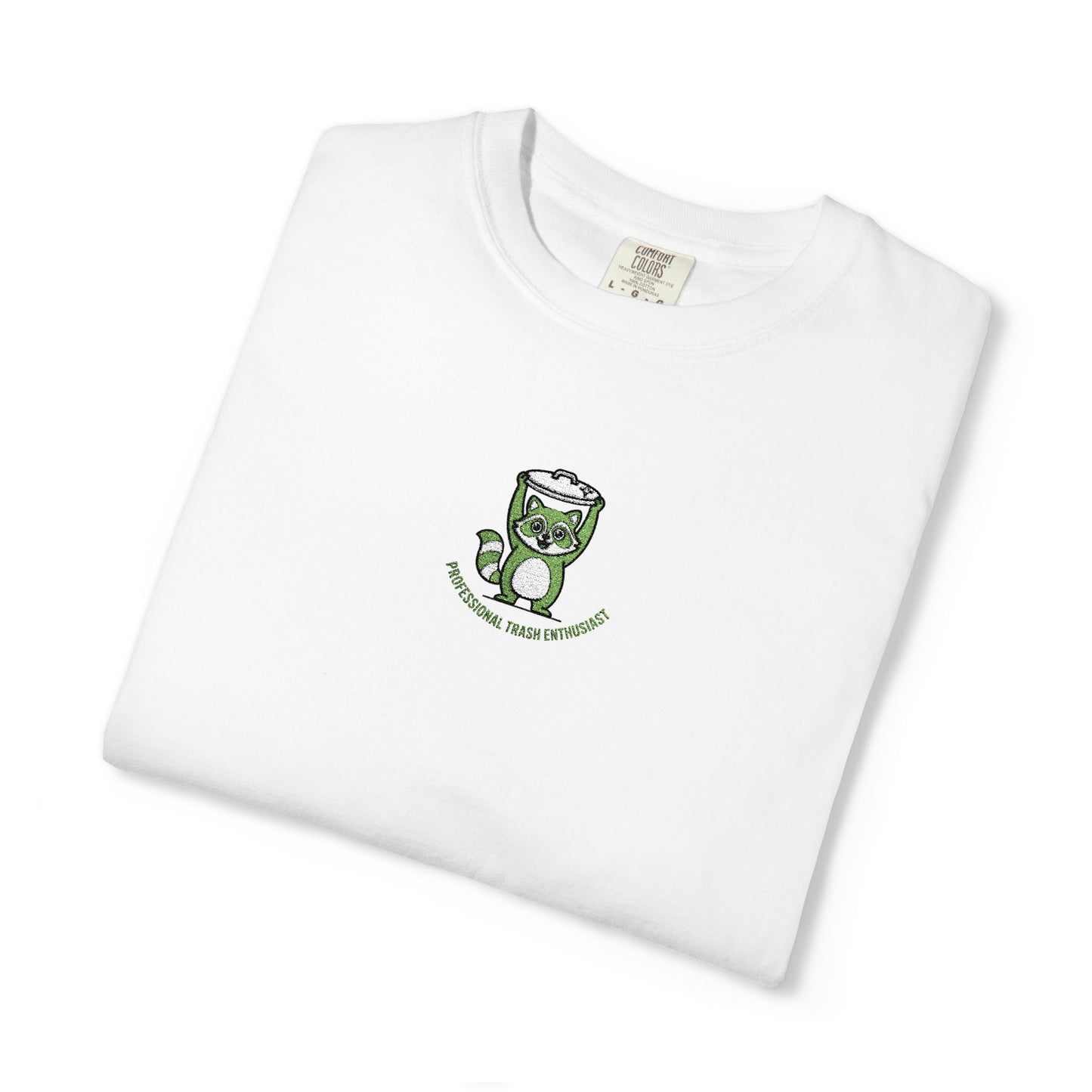 Comfort Colors® Professional Trash Enthusiast Raccoon Embroidered T-Shirt