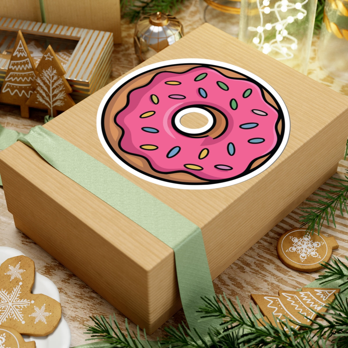 TEEZOCA cartoon donut sticker illustration