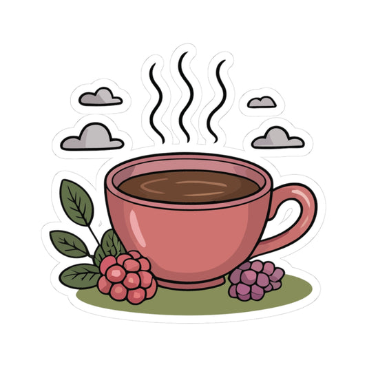 TEEZOCA cozy berry coffee sticker illustration