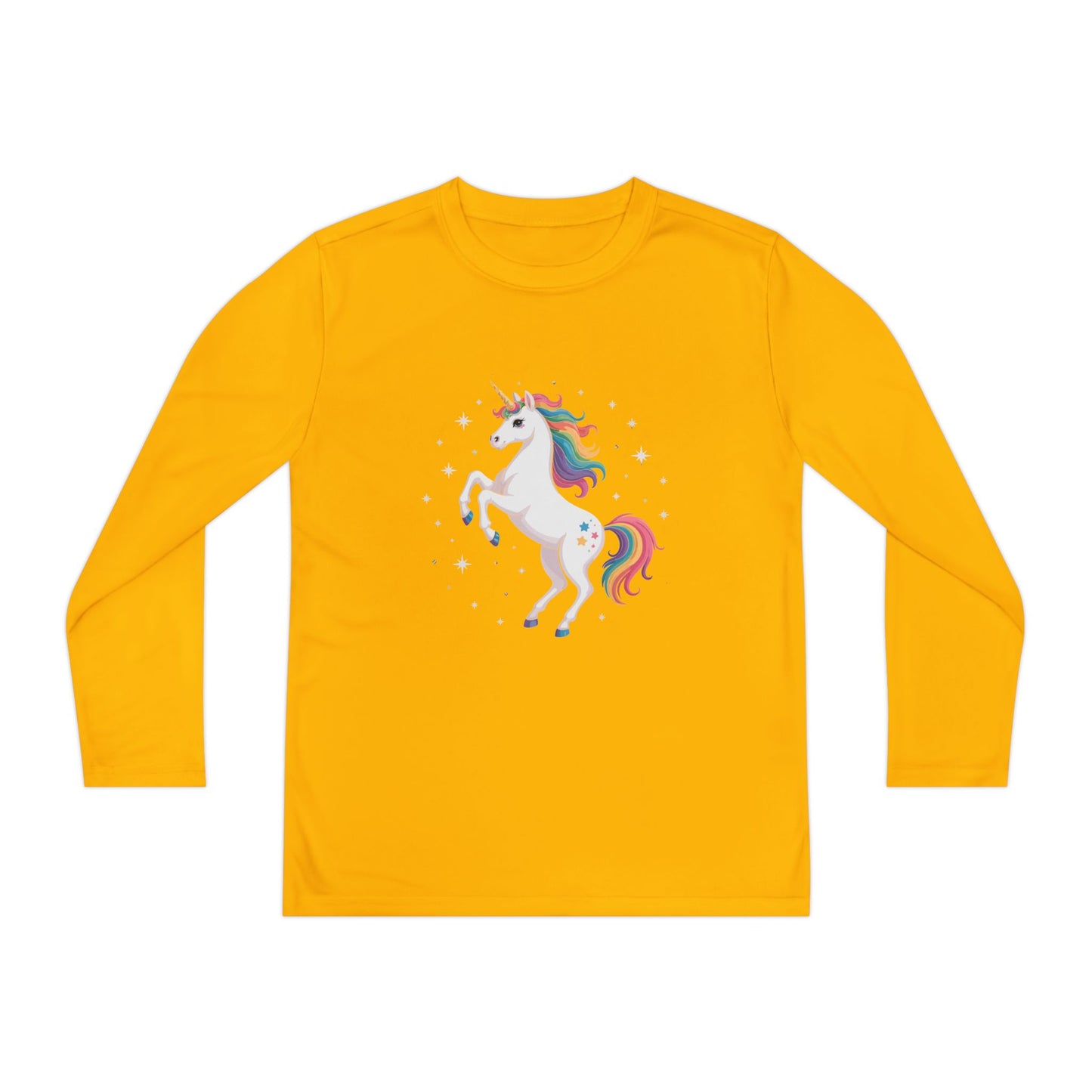Youth Long Sleeve Tee — Rainbow Unicorn Graphic TEEZOCA