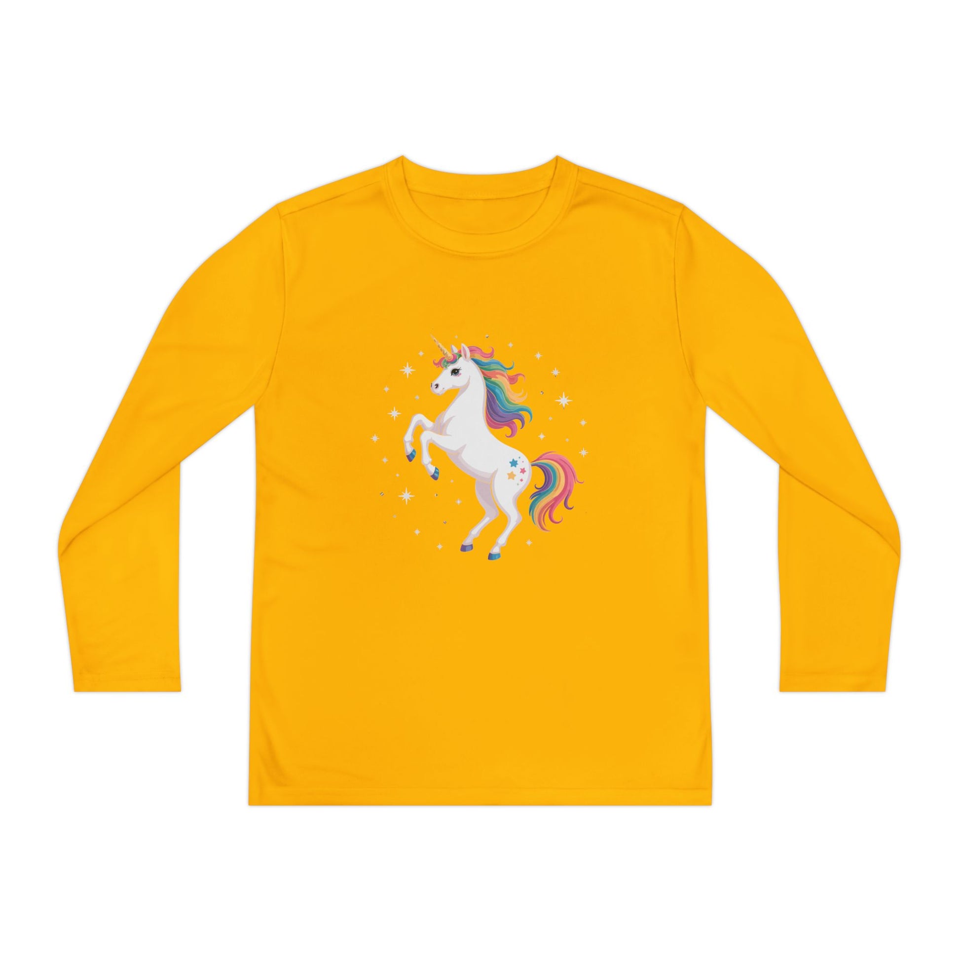 Youth Long Sleeve Tee — Rainbow Unicorn Graphic TEEZOCA
