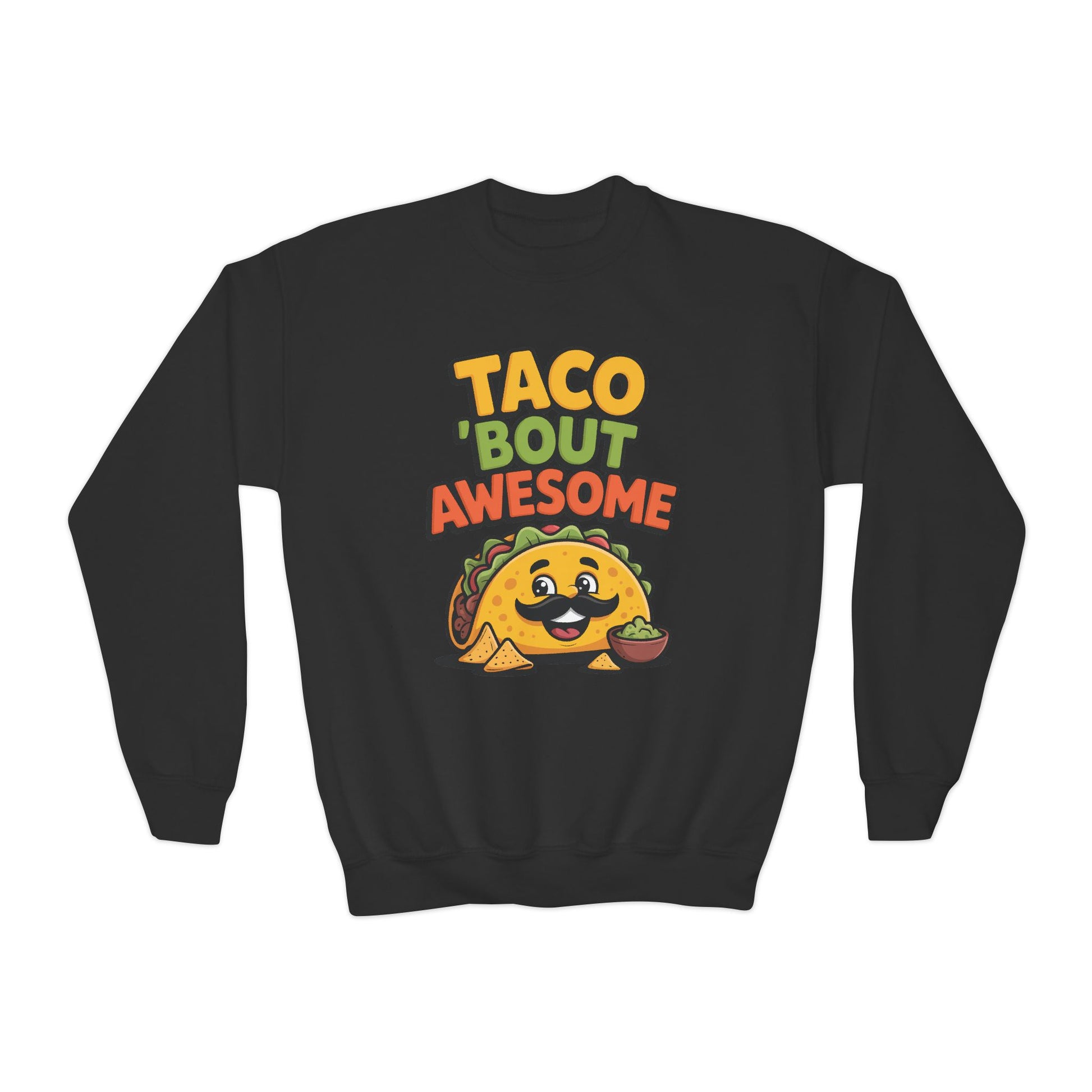 Taco ’Bout Awesome Kids Crewneck Sweatshirt | TEEZOCA 