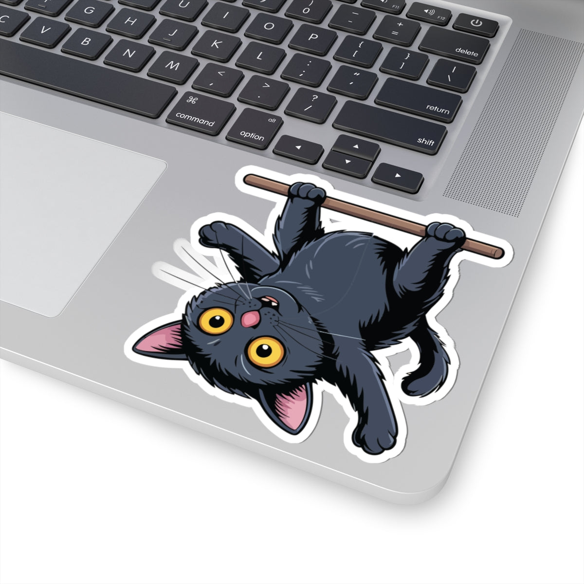 TEEZOCA funny hanging cat cartoon sticker