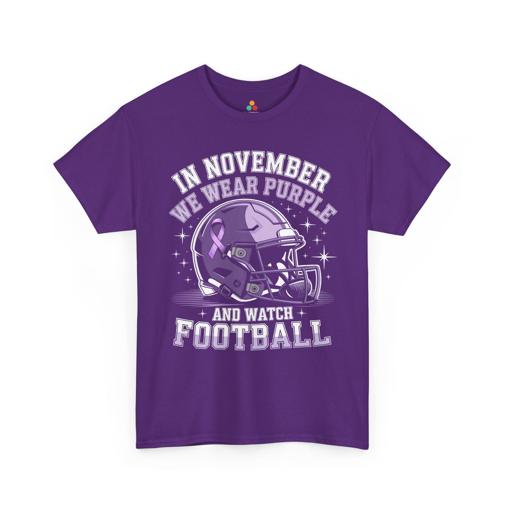 We Wear Purple Alzheimer Awareness Football Unisex T-shirt | TEEZOCA 