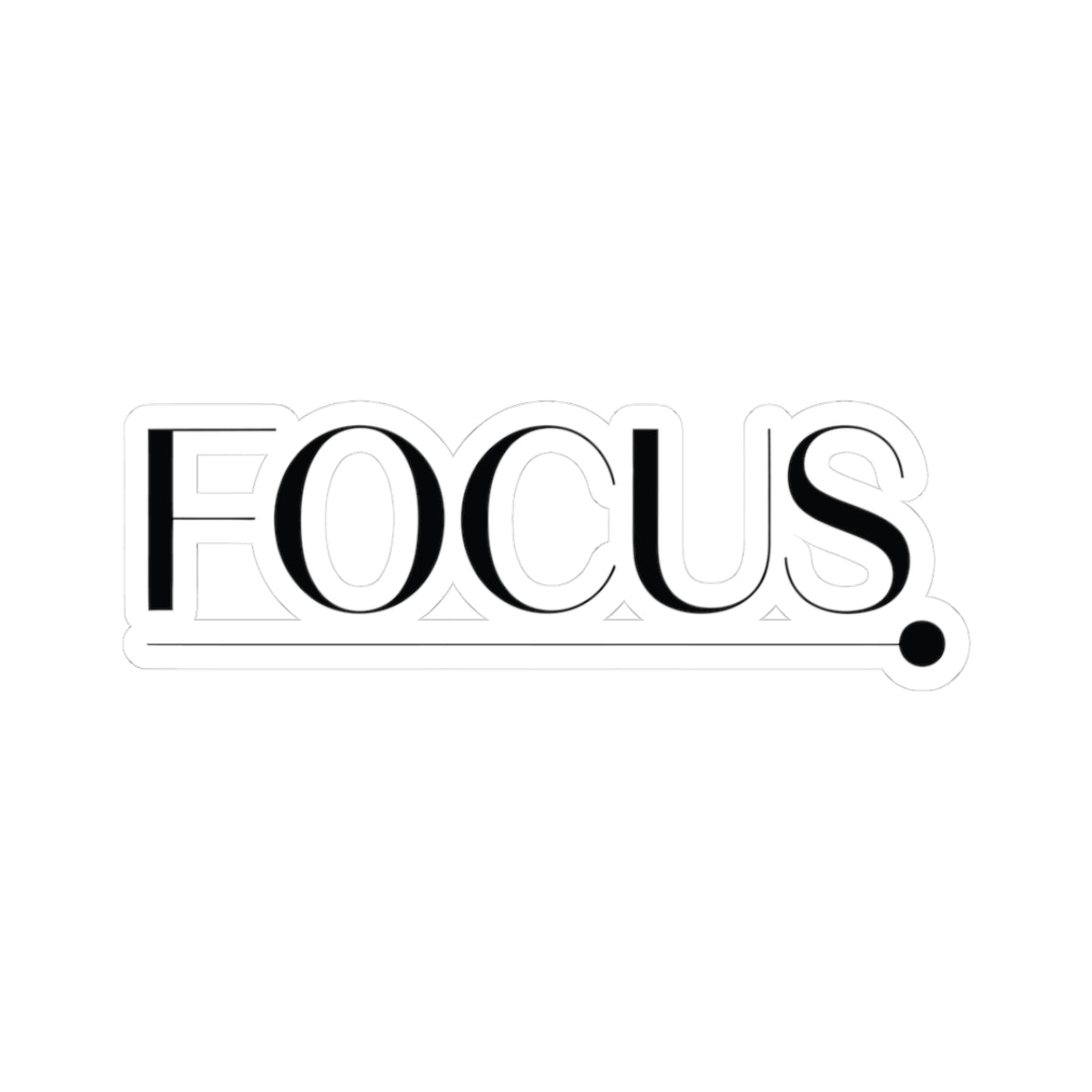 TEEZOCA focus minimalist sticker clean typography productivity design