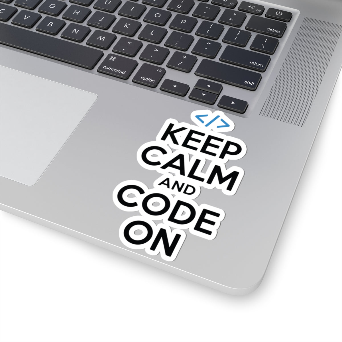 TEEZOCA keep calm and code on sticker minimalist coding design