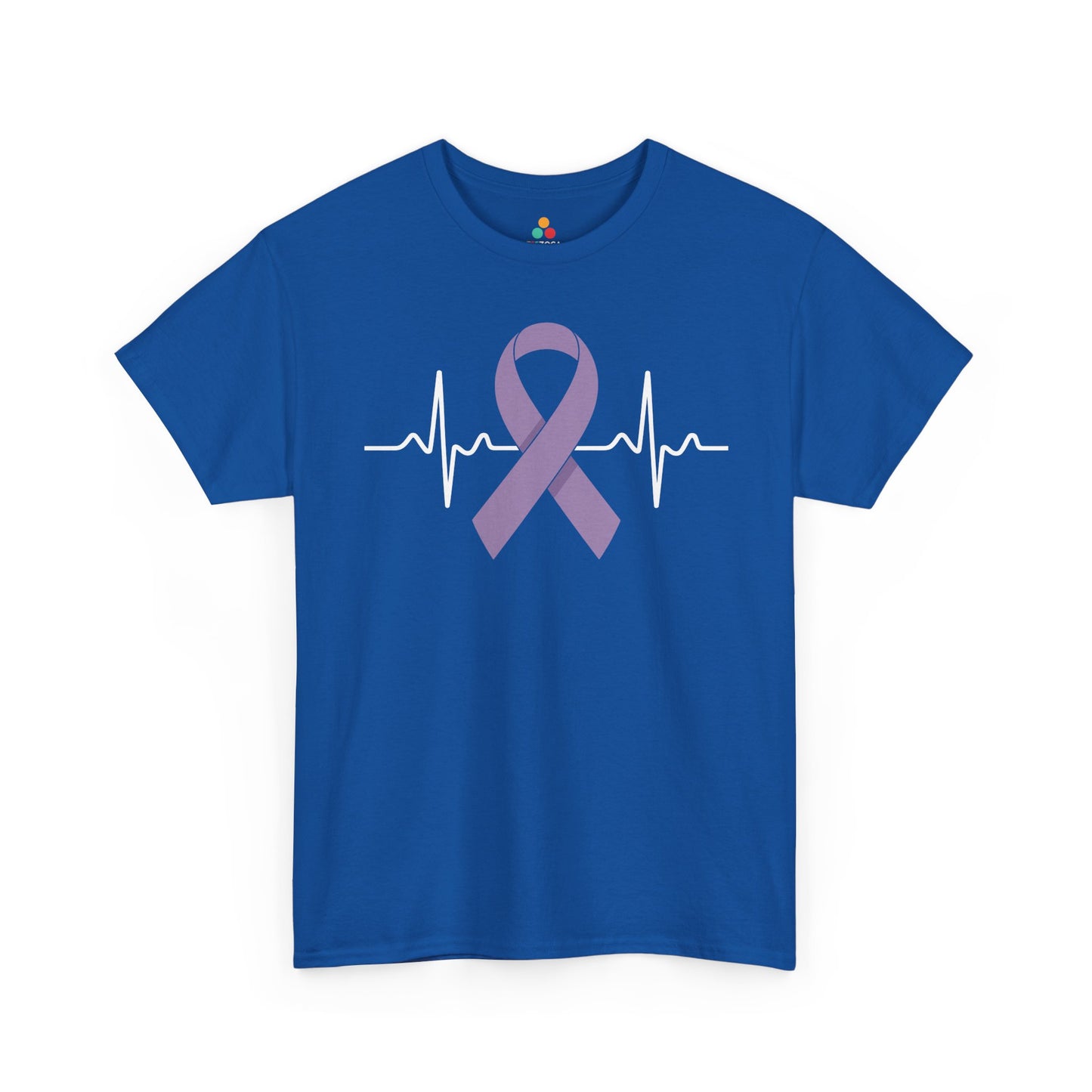Alzheimer Awareness Purple Ribbon Unisex T-shirt Support Tee | TEEZOCA 