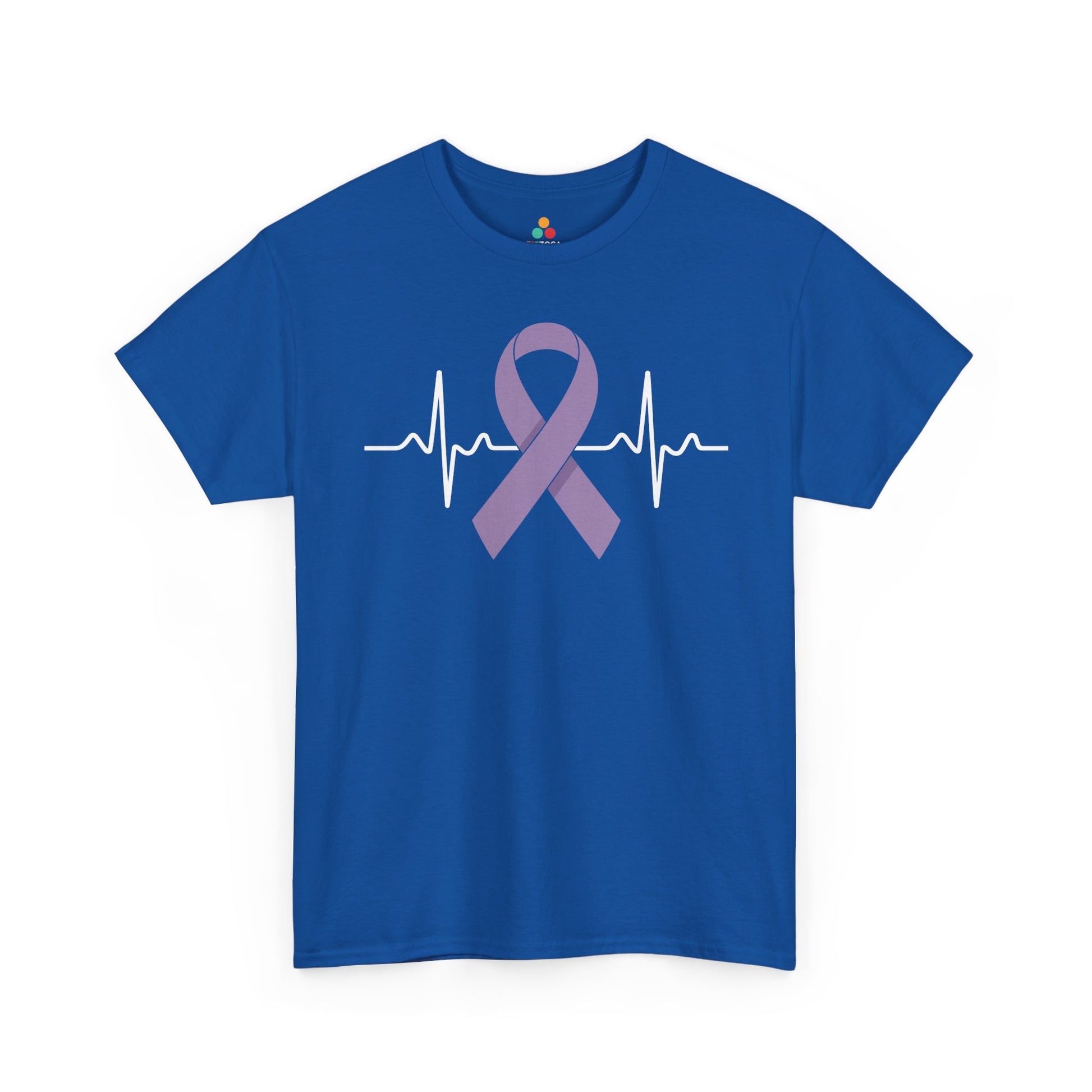Alzheimer Awareness Purple Ribbon Unisex T-shirt Support Tee | TEEZOCA 