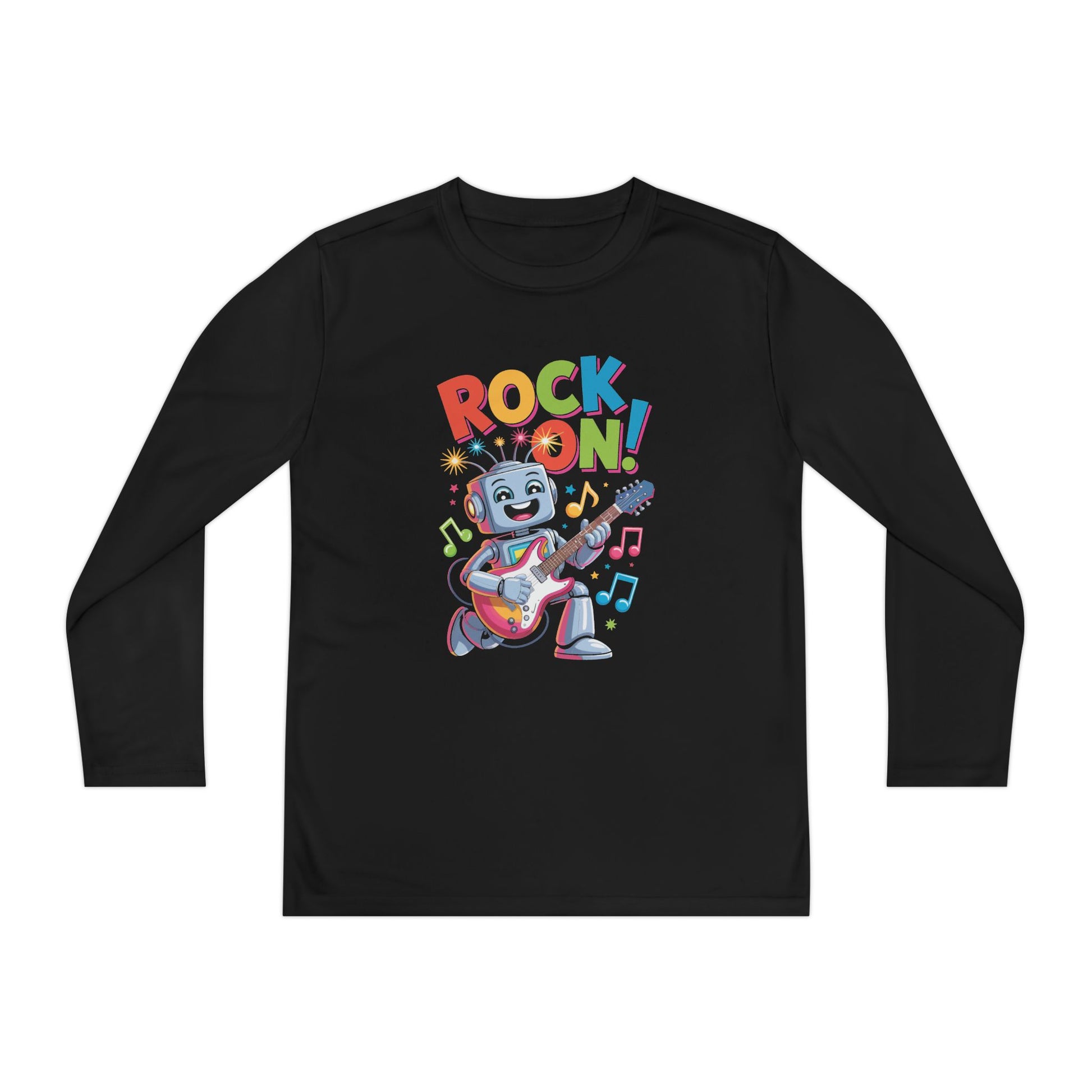 Rock On Robot Kids Long Sleeve T-Shirt TEEZOCA