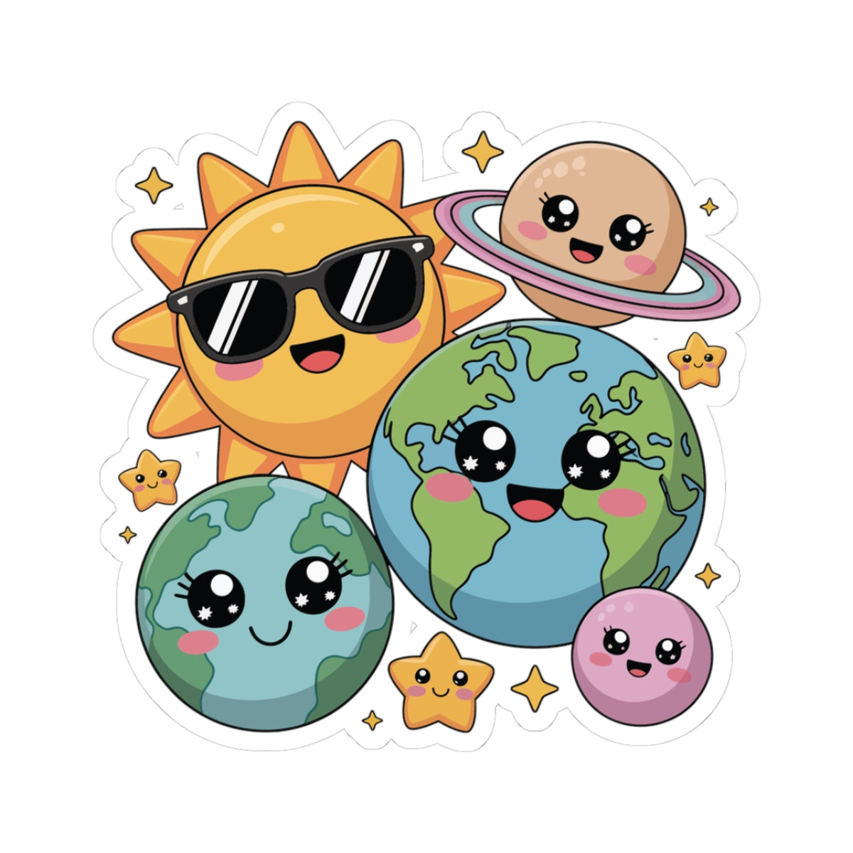 Solar System Friend TEEZOCA Cute Solar System Friends Sticker