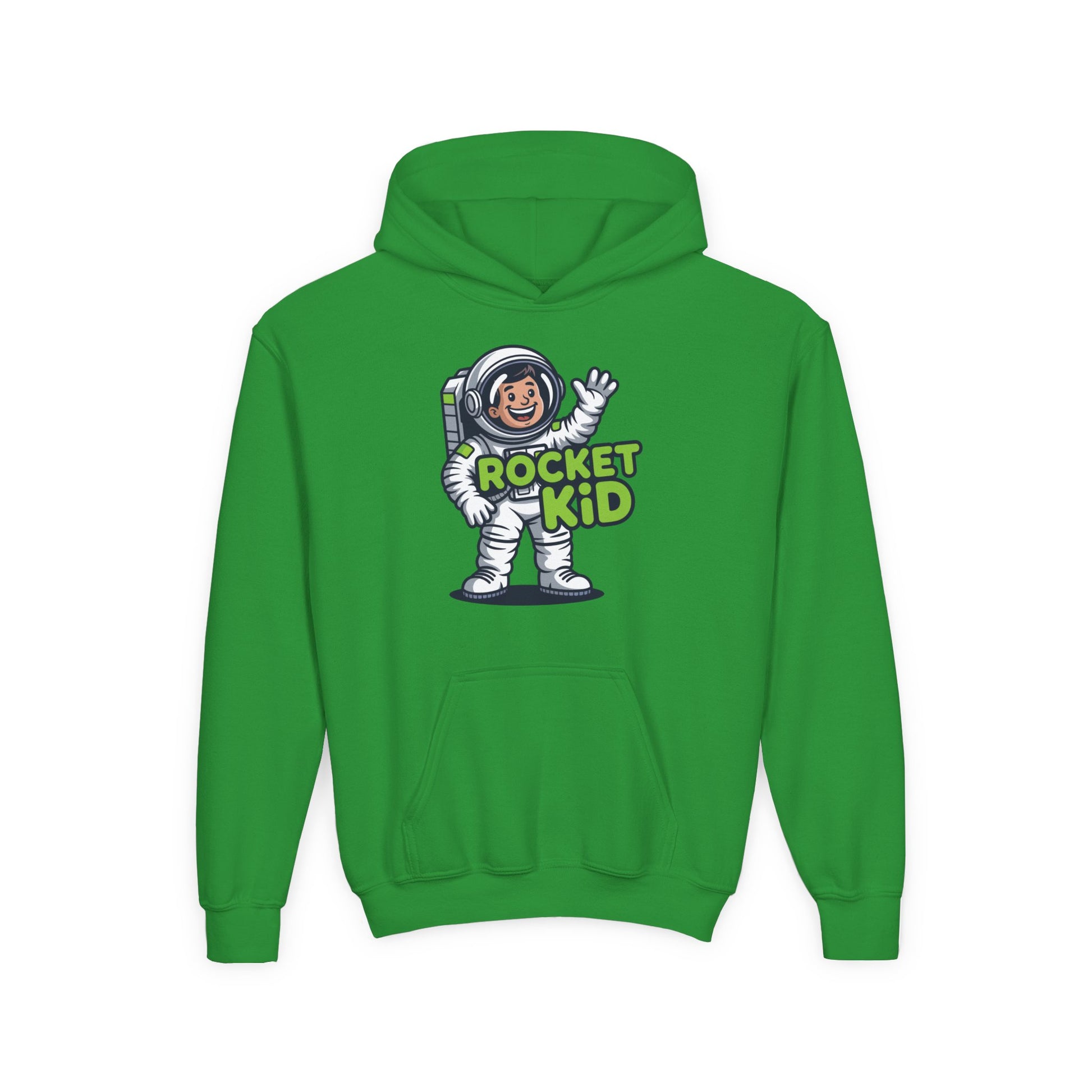 Children’s hoodie featuring cute astronaut and Rocket Kid text TEEZOCA
