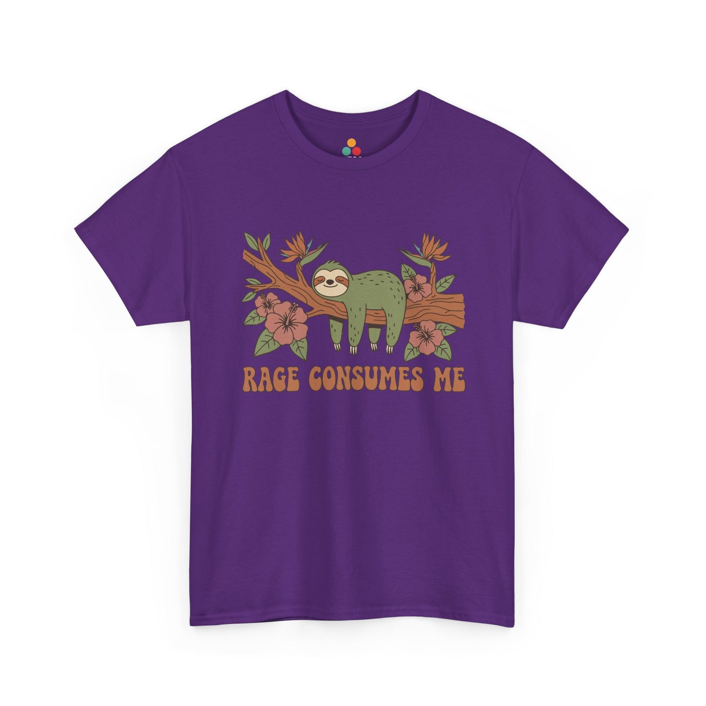 Rage Consumes Me T-Shirt – Retro Sloth Sarcastic Graphic Tee | TEEZOCA 