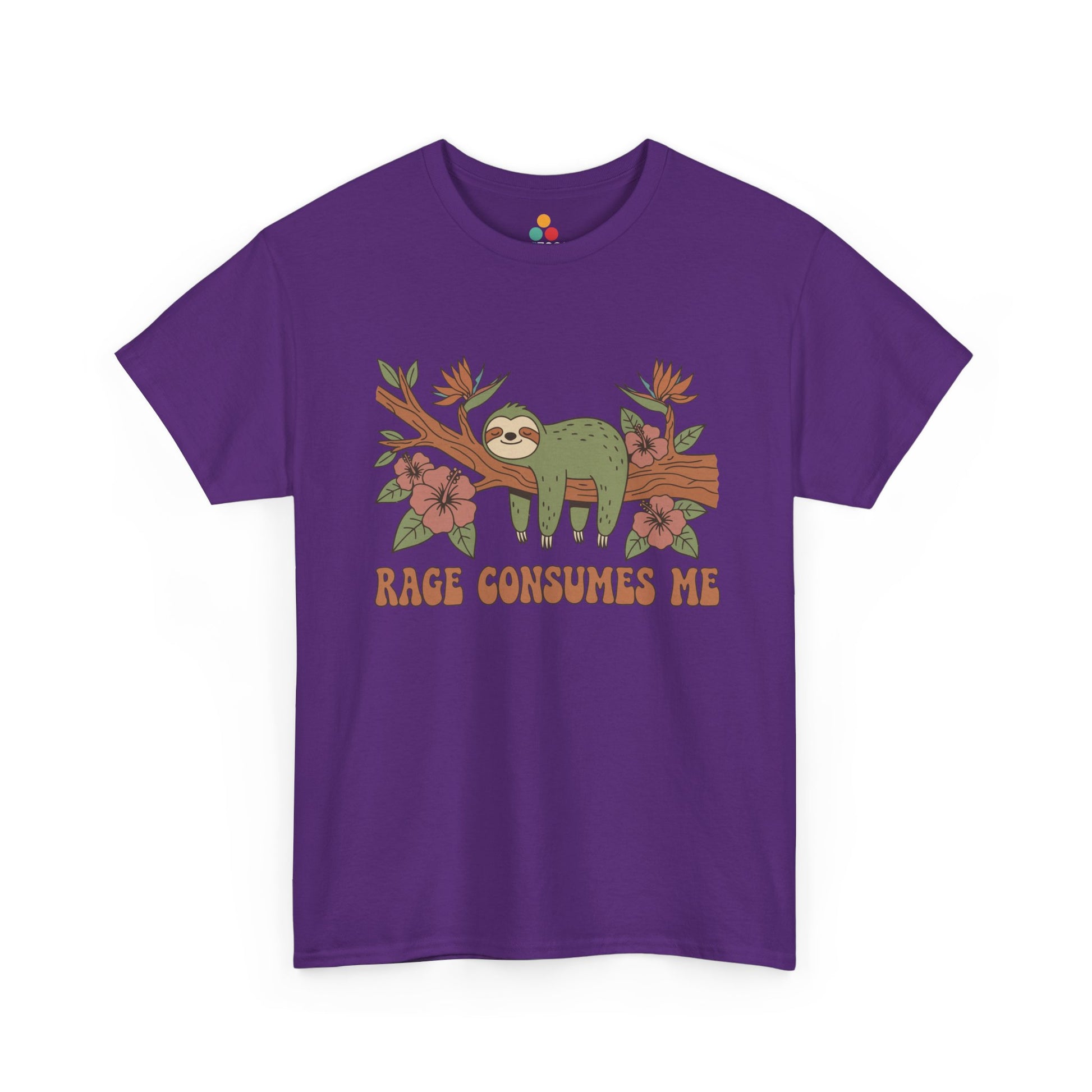Rage Consumes Me T-Shirt – Retro Sloth Sarcastic Graphic Tee | TEEZOCA 