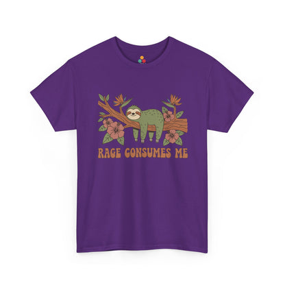 Rage Consumes Me T-Shirt – Retro Sloth Sarcastic Graphic Tee | TEEZOCA 