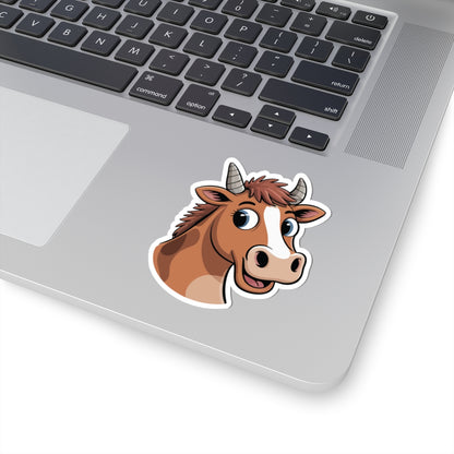 TEEZOCA funny cow sticker farm animal cartoon