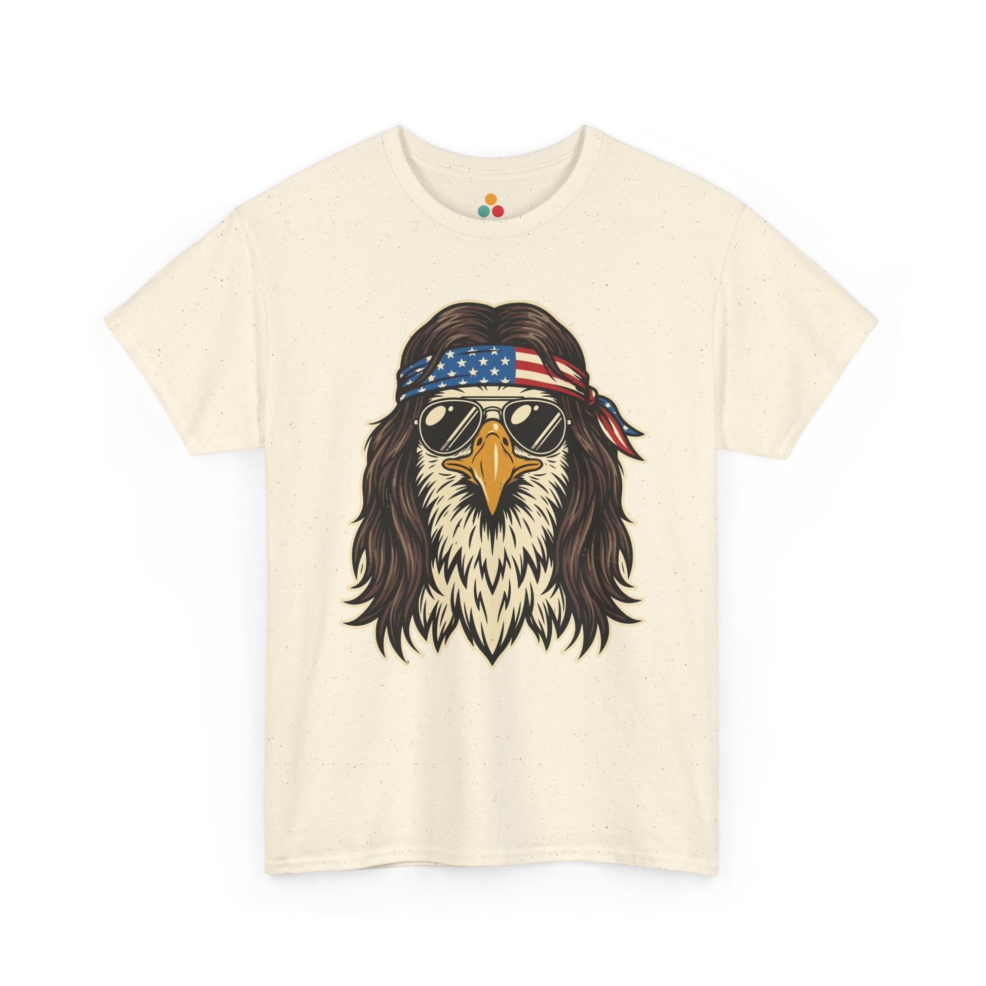 USA Patriotic Bald Eagle Mullet Bandana T-Shirt – Funny 4th of July 250th Anniversary America 1776 2026 Tee | TEEZOCA 