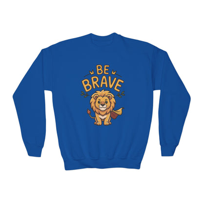 Be Brave Lion Youth Sweatshirt TEEZOCA