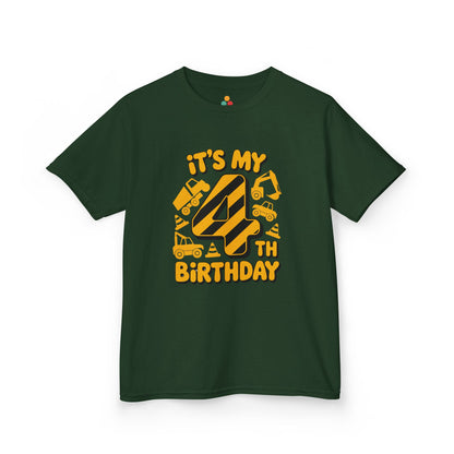 It's My 4th Birthday — Truck and Digger Kids T-Shirt
