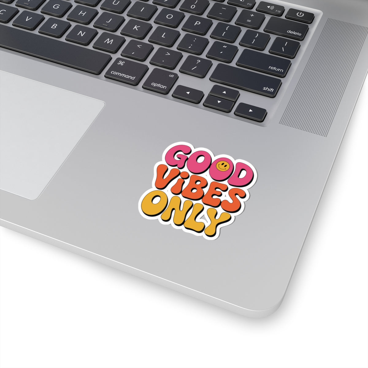 TEEZOCA positive quote sticker good vibes only typography design