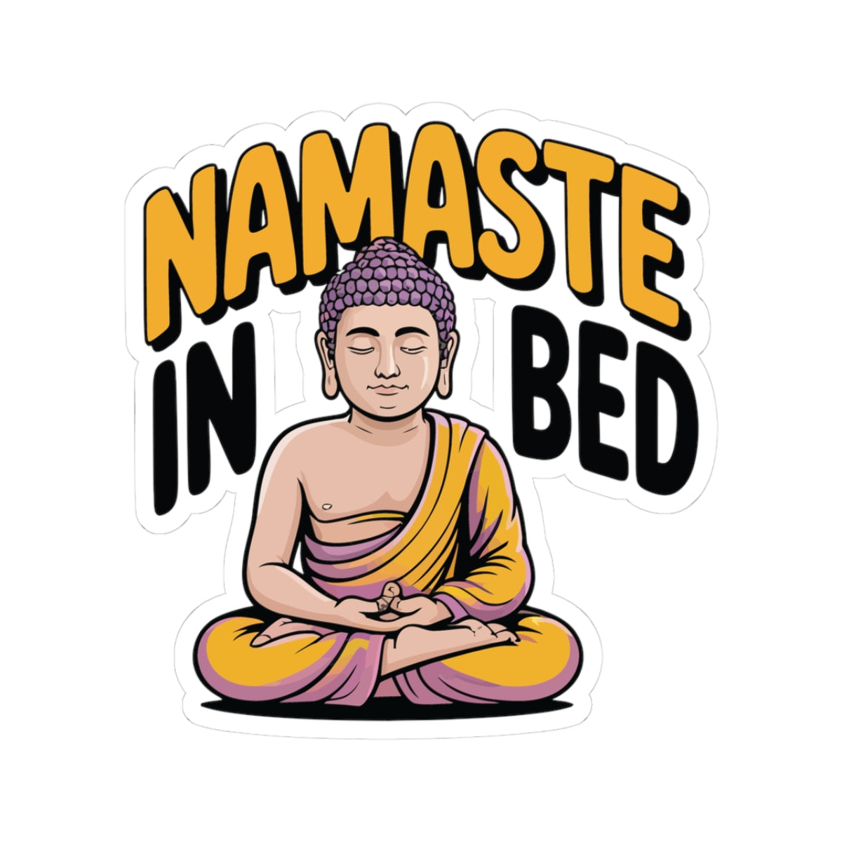 TEEZOCA namaste in bed Buddha meditation sticker