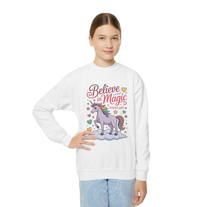 Believe in Magic Unicorn Youth Sweatshirt TEEZOCA