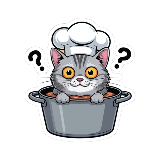 TEEZOCA funny chef cat cartoon sticker