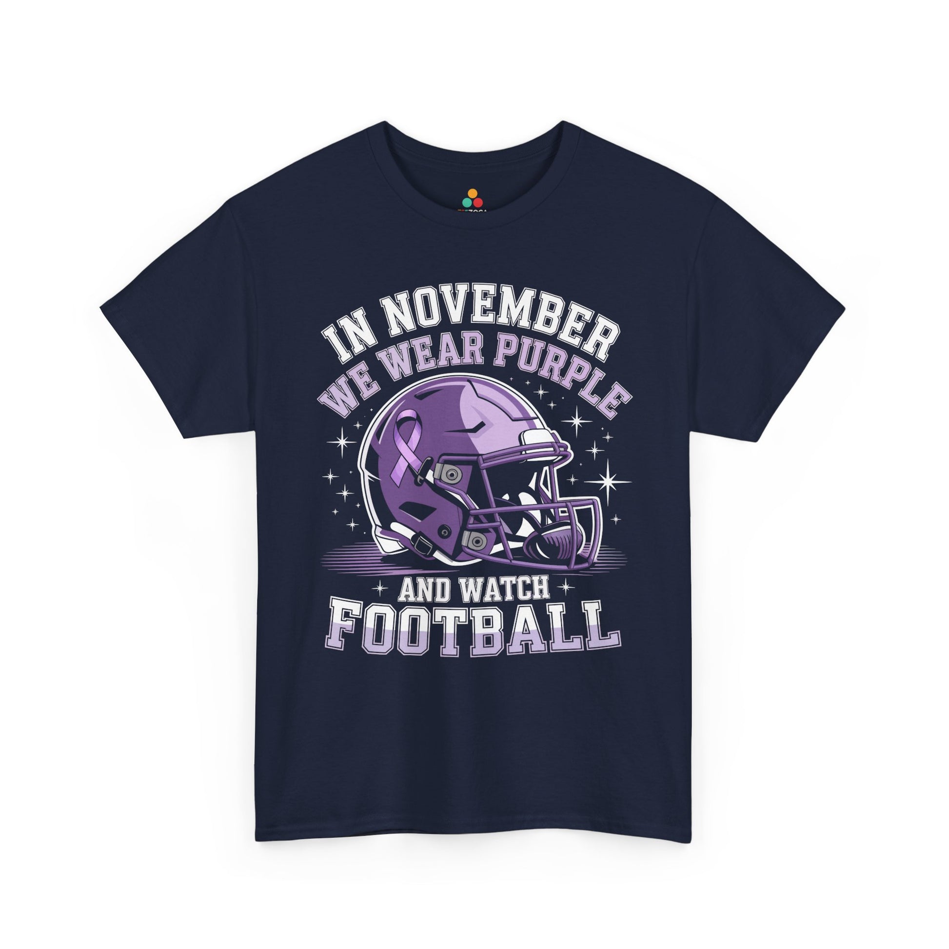 We Wear Purple Alzheimer Awareness Football Unisex T-shirt | TEEZOCA 