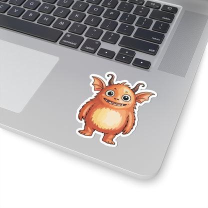 TEEZOCA friendly orange monster sticker cartoon style