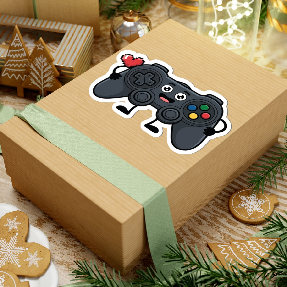 TEEZOCA gamer gift sticker kawaii game controller character design