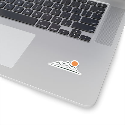 TEEZOCA nature-inspired mountain landscape sticker in minimalist style