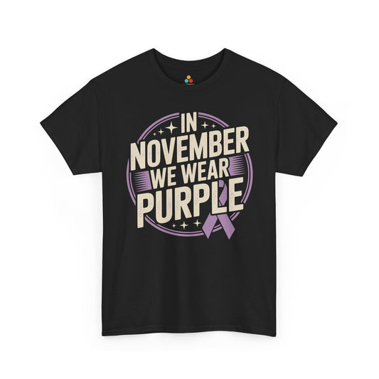 In November We Wear Purple Unisex T-shirt Alzheimer's Support | TEEZOCA 