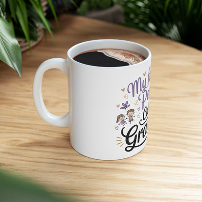 TEEZOCA statement mug with My Favorite People Call Me Grandma family-themed design