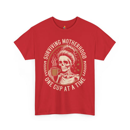 Surviving Motherhood Women's T-shirt Funny Coffee Mom Mother's Day Gift | TEEZOCA 